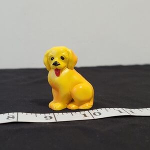 Vintage 90s Lis Frank Mini Yellow Labrador Dog Figure